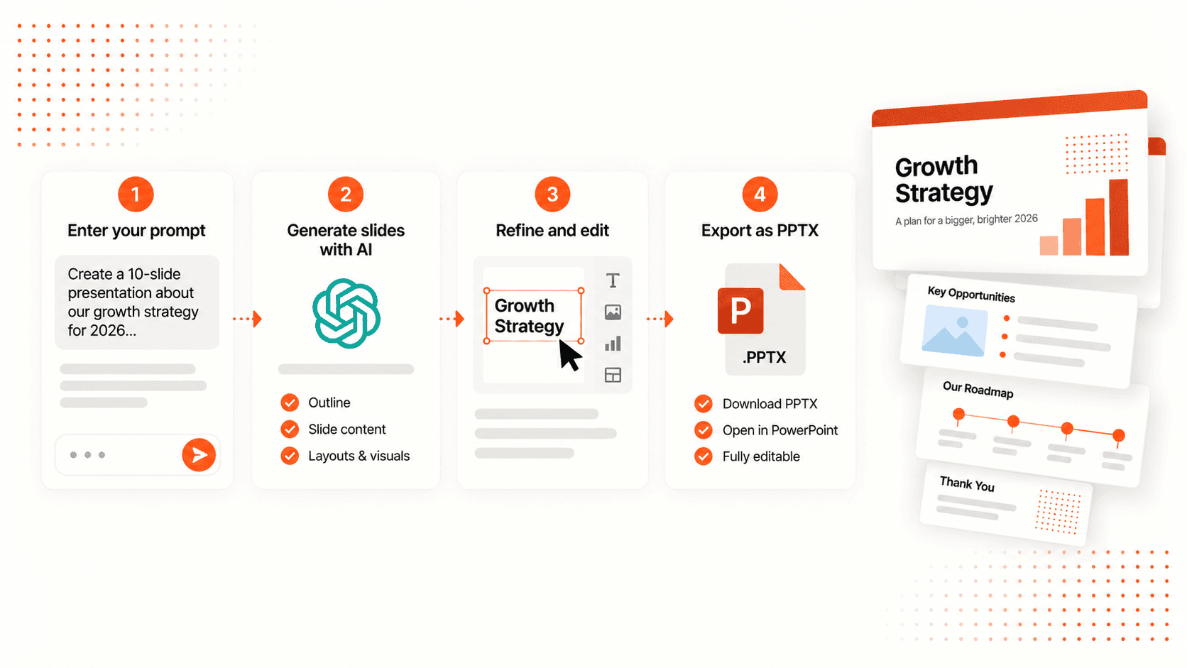 AI PowerPoint Generator: How to Create and Export a PPTX Deck With AI