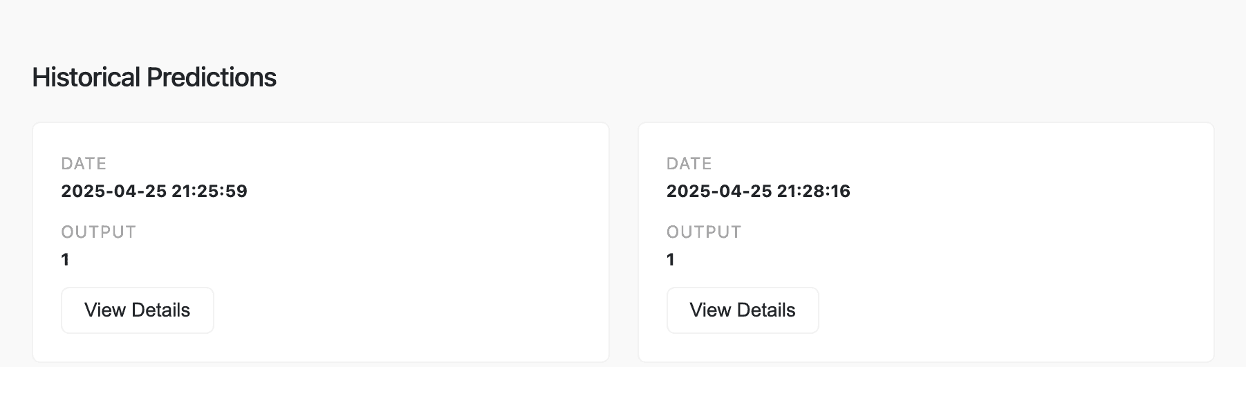 Example ML Clever dashboard showing various components