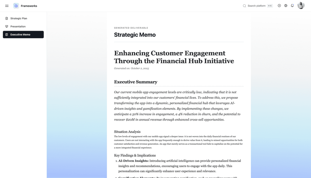 AI-Generated Strategic Memo