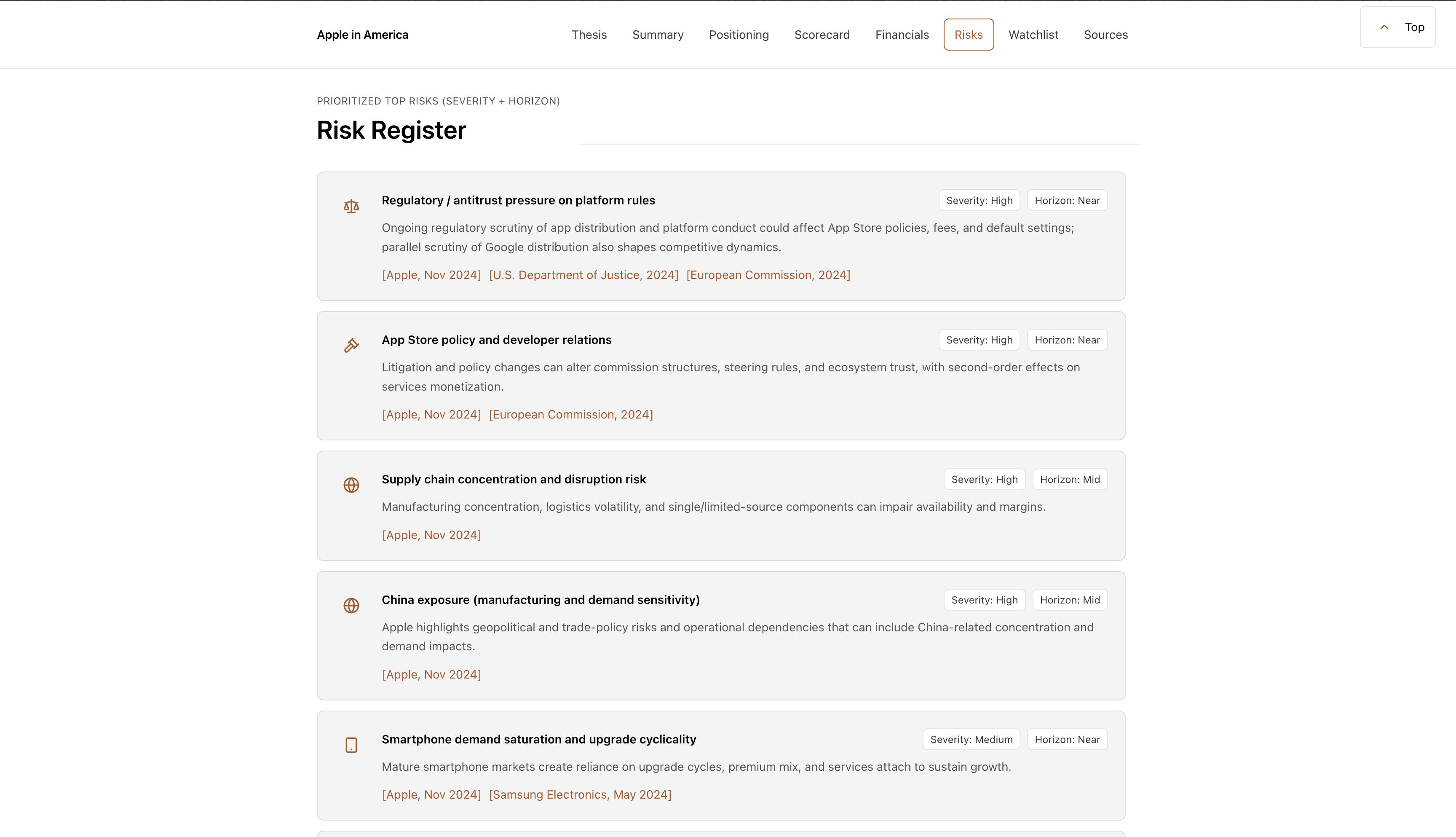 An example company profile built with ML Clever