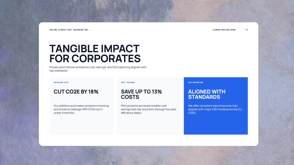 A finished presentation created with ML Clever