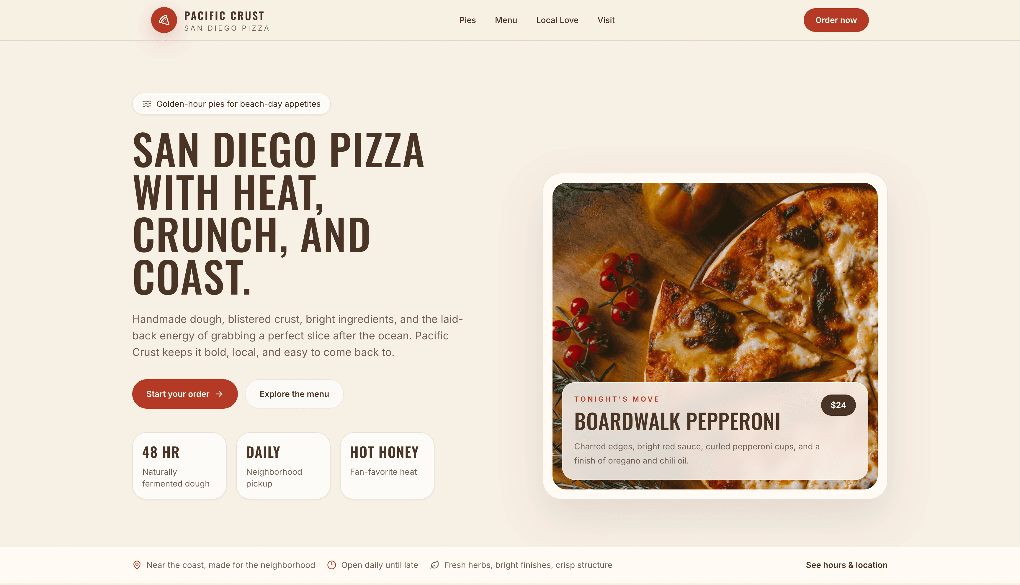 Generated AI website example