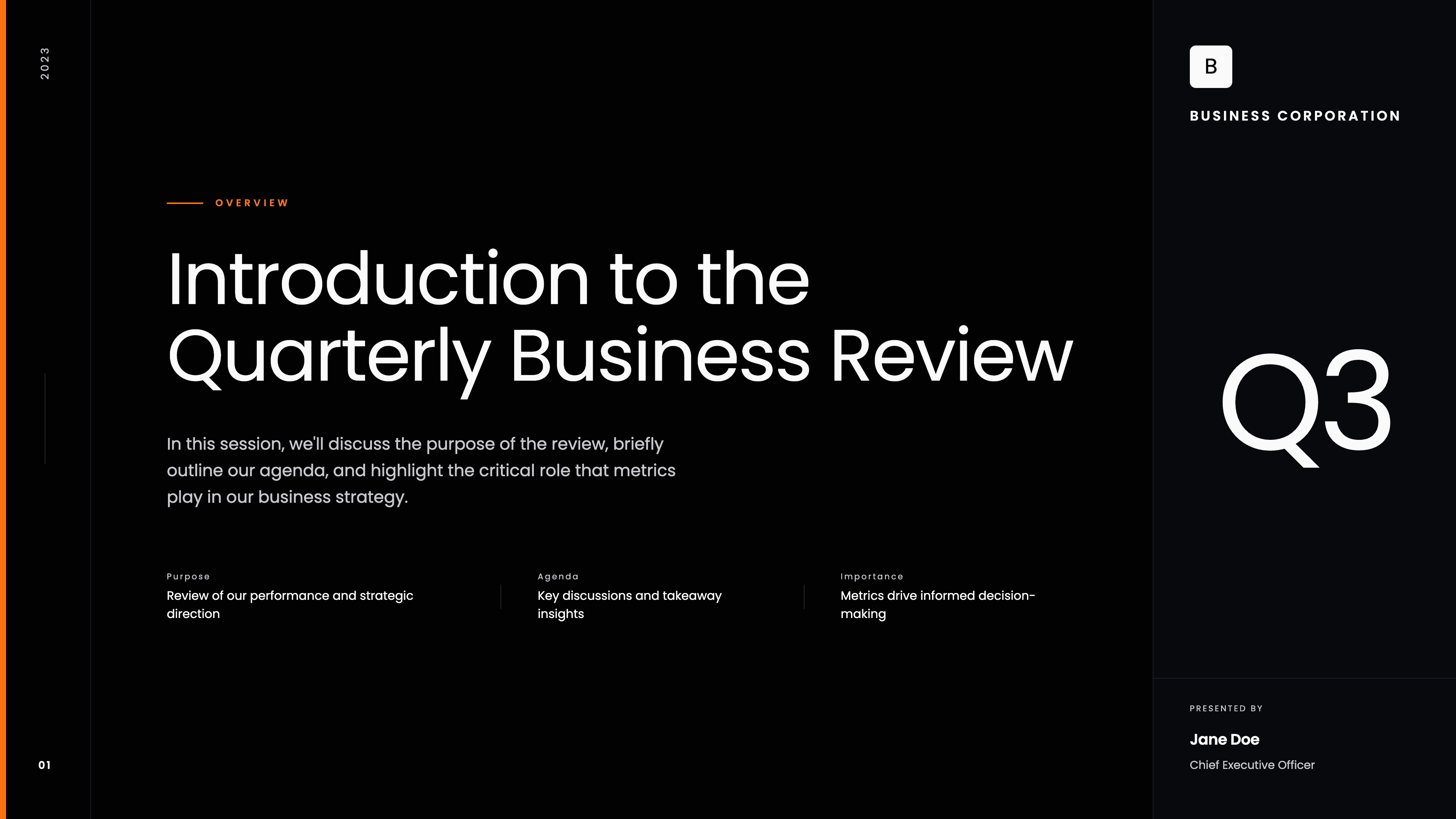 Quarterly Business Review Deck preview