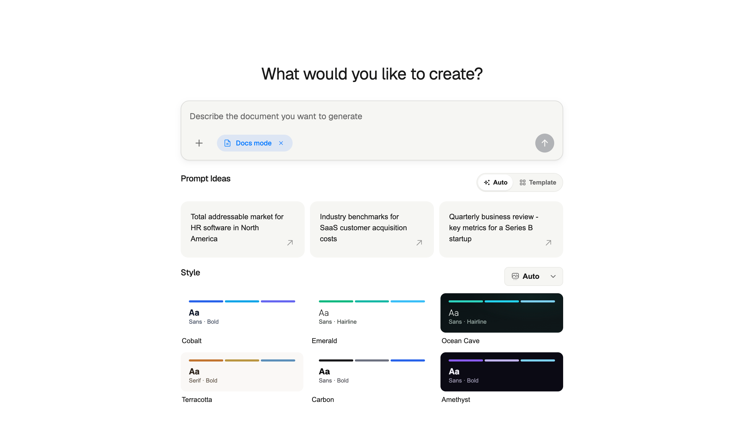 ML Clever AI document generator workspace