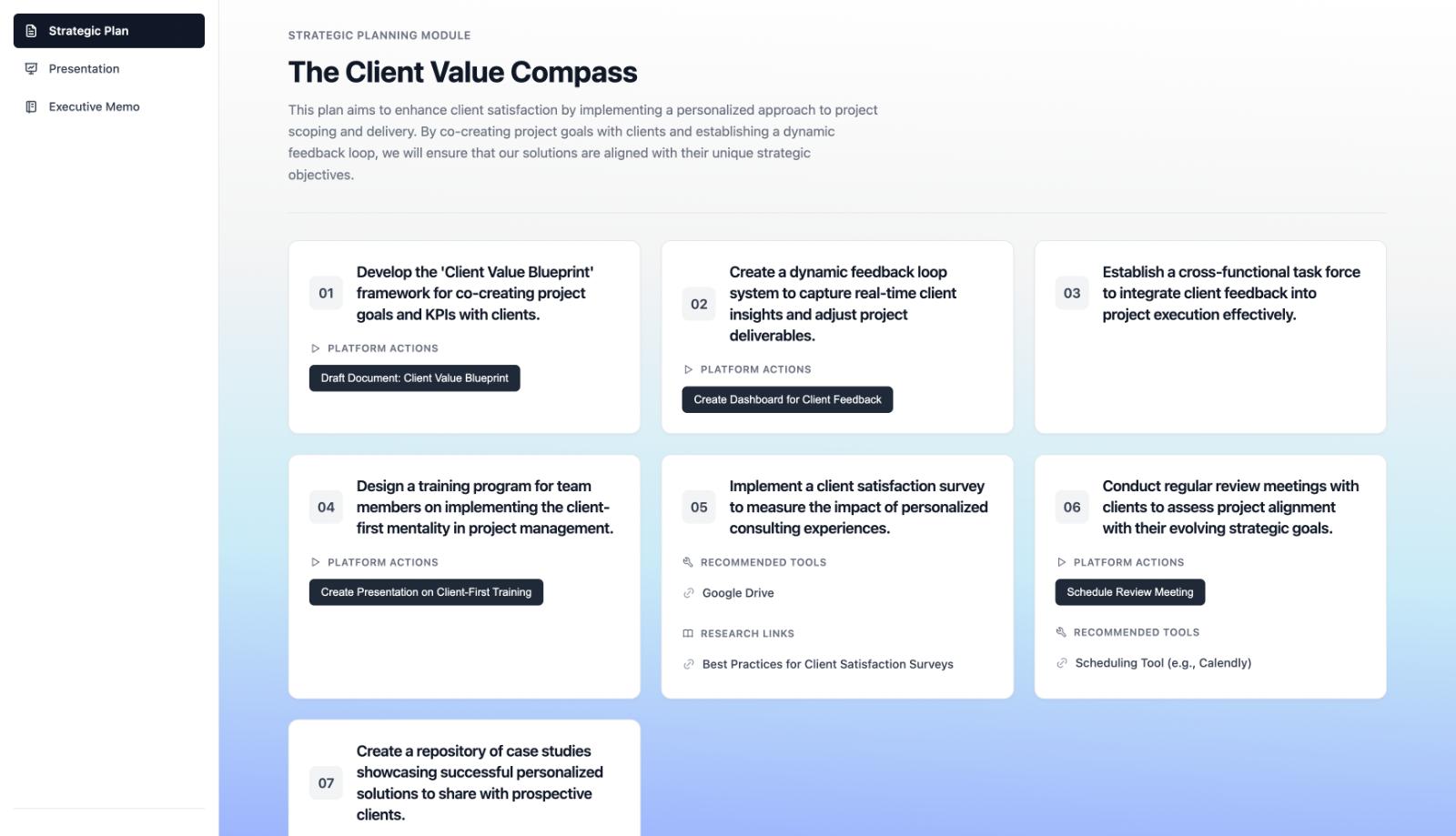 AI Consultant for Strategic Frameworks