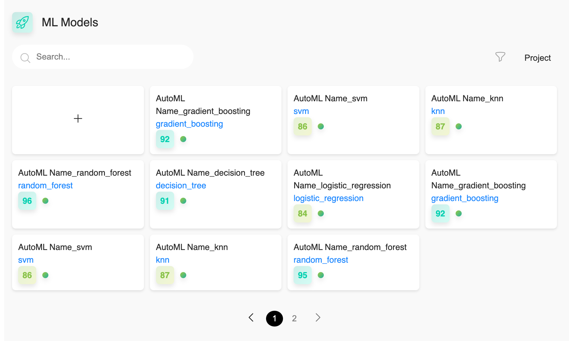 Machine Learning Models List