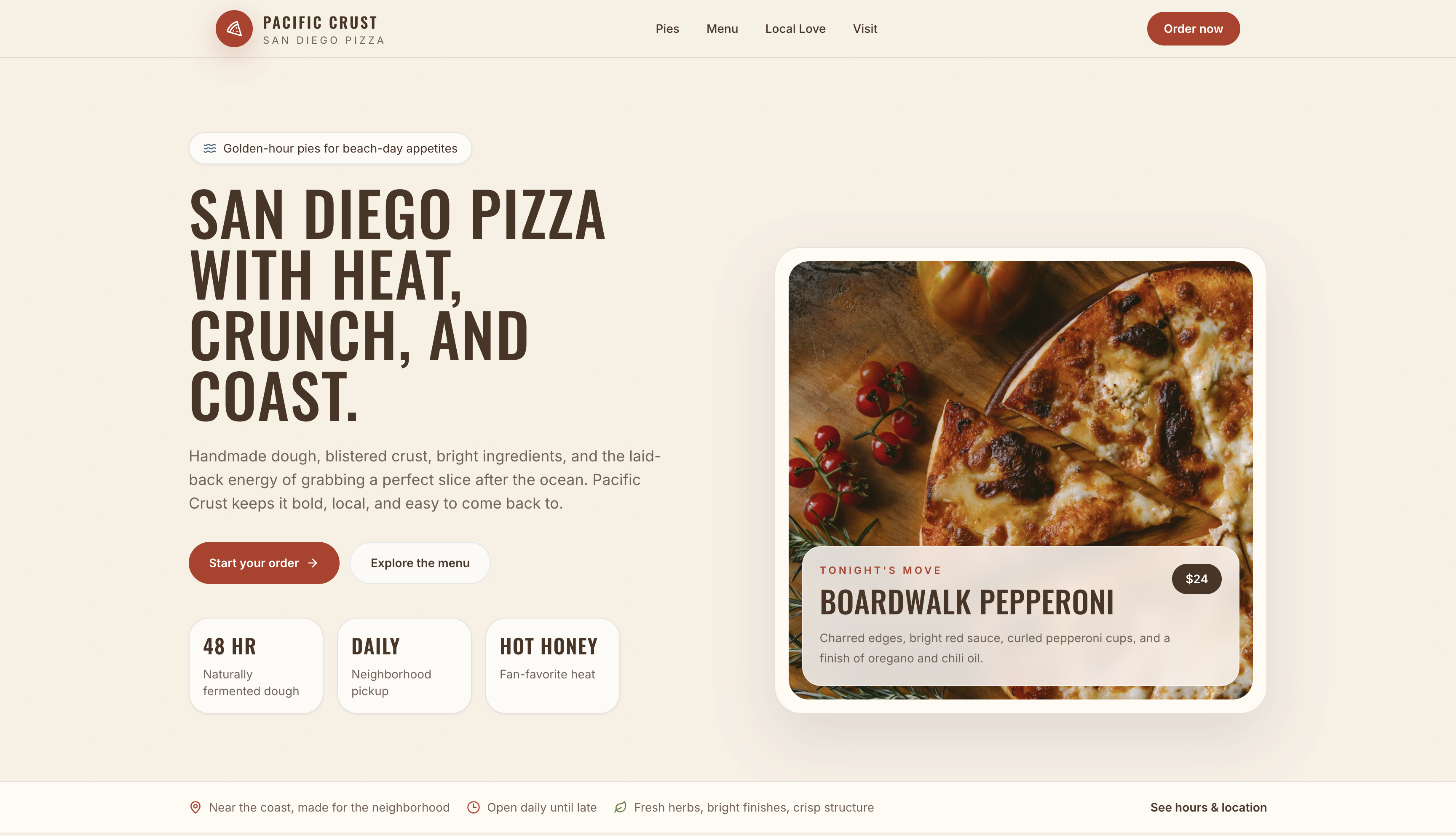 AI-generated website page structure