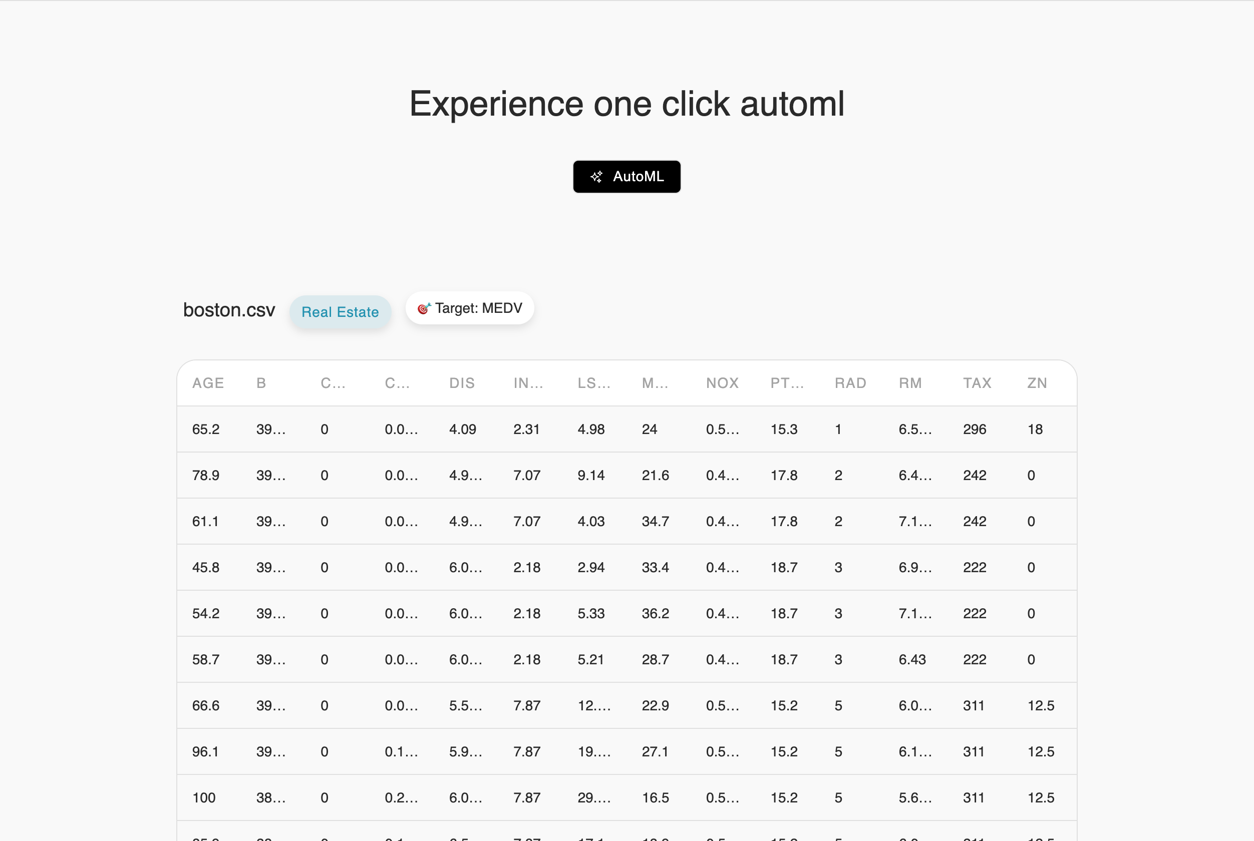 One-Click AutoML