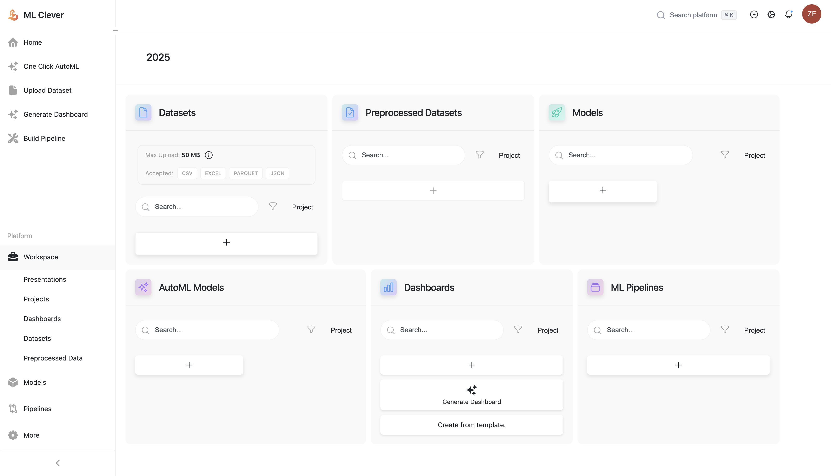 AI dashboard showing a detailed view of a specific technology project's status.